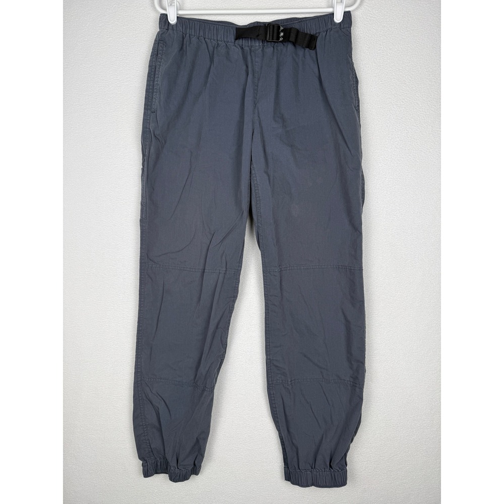 Duluth Trading Co Jogger Pants Mens Medium Gray Belted Cargo Cotton Blend 46104
